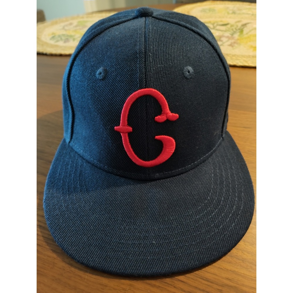 Cleveland Buckeyes Pepsi Throwback Baseball Cap Navy Blue Red Script C Hat OSFM